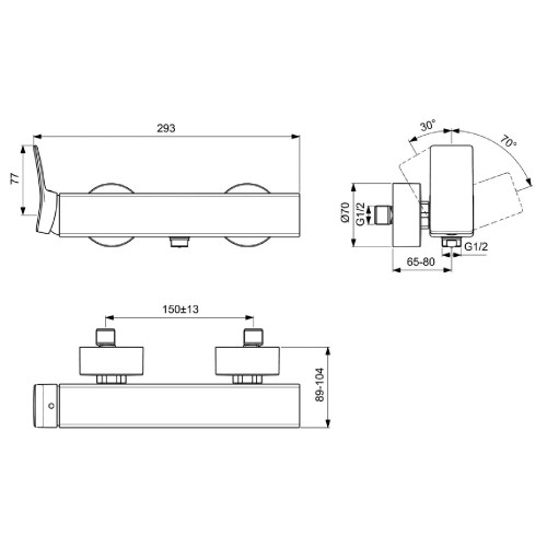 Miscelatore monocomando doccia Conca cromo – Ideal Standard | Meglioal