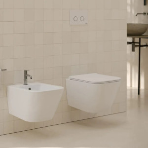 Bidet sospeso 45 cm Stone bianco lucido - Globo | Design moderno 2