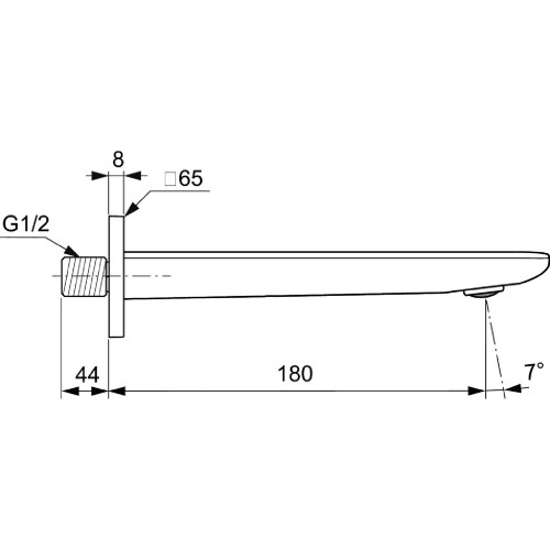 Bocca di erogazione a parete Conca 180 mm cromo – Ideal Standard