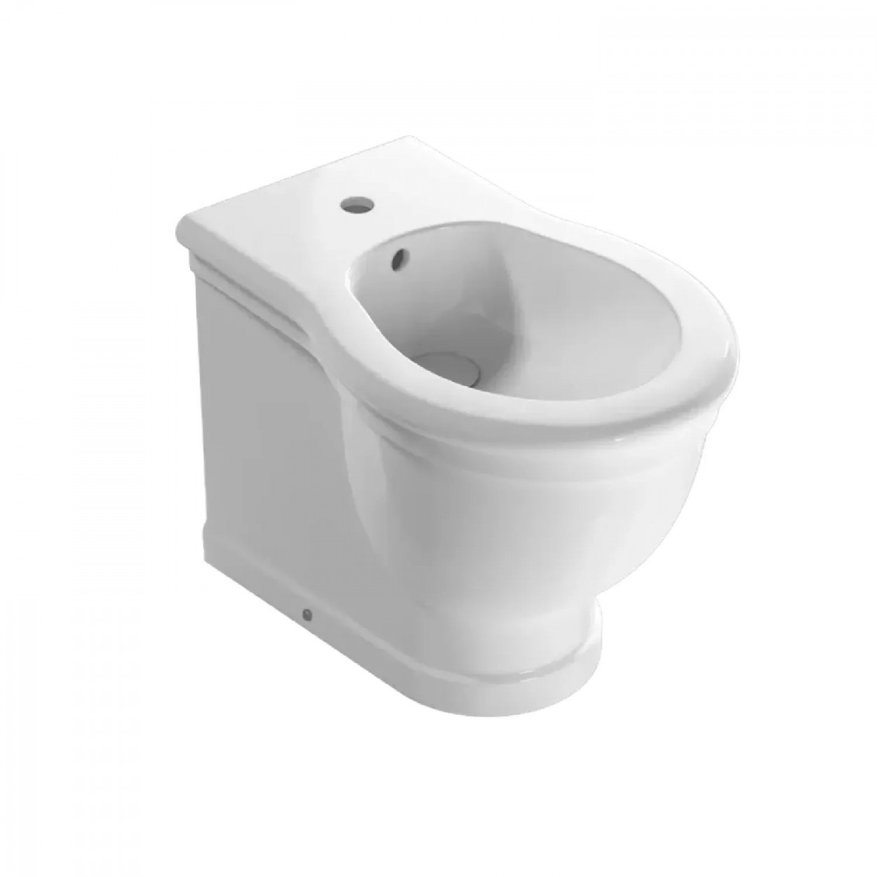 Bidet a terra filo muro 57 cm Paestum bianco lucido - Globo