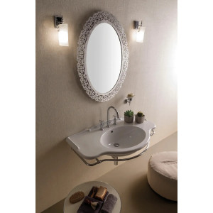 Lavabo sospeso 110x60 cm Paestum bianco lucido - Globo | Design elegan 2