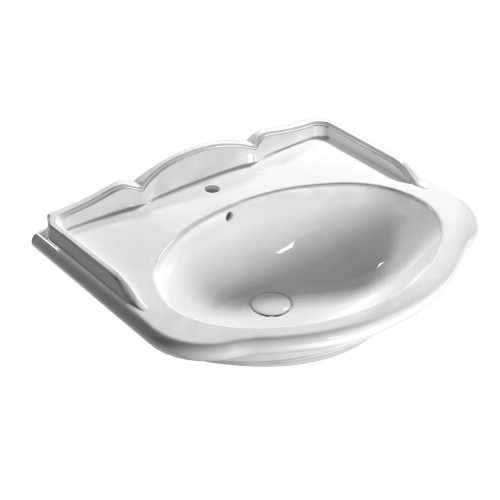 Lavabo sospeso 71x58 cm Paestum bianco lucido - Globo | Eleganza e Qua