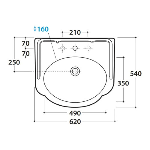 Lavabo sospeso 71x58 cm Paestum bianco lucido - Globo | Eleganza e Qua