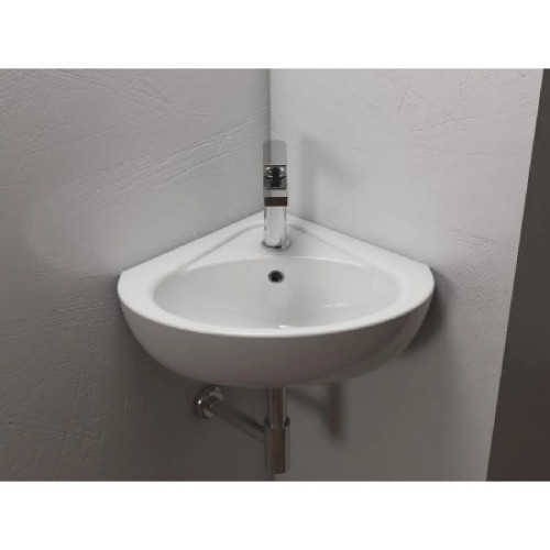 Lavabo ad angolo sospeso 41x46 cm Torano bianco lucido - Globo