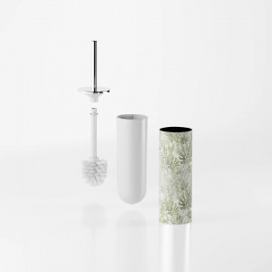 Portascopino da appoggio Aurora in acciaio inox - Inda