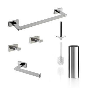 Set accessori bagno Lea cromo lucido - Inda
