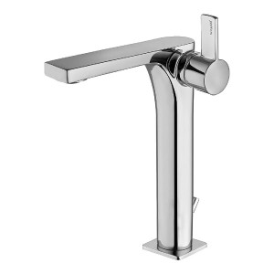 Miscelatore lavabo alto con scarico clic-clac Rock cromo - Paffoni