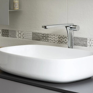 Miscelatore lavabo alto con scarico clic-clac Rock cromo - Paffoni 2