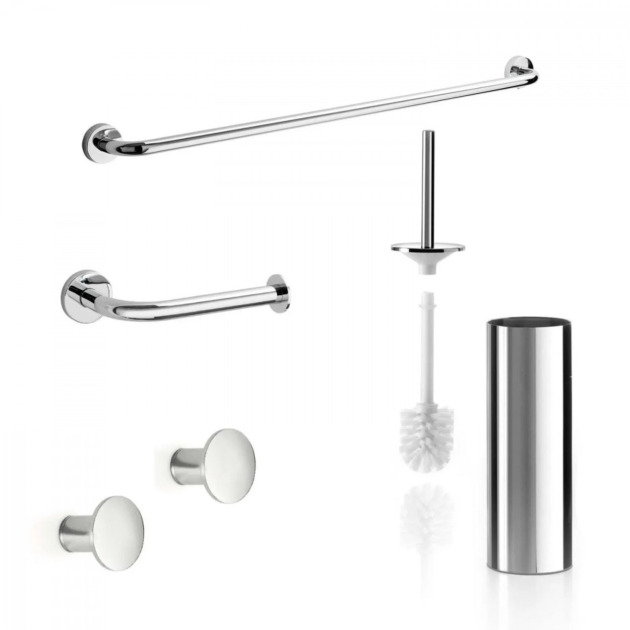 Set accessori bagno a muro One cromo lucido - Inda