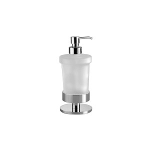 Dispenser sapone da appoggio Touch vetro satinato cromo - Inda