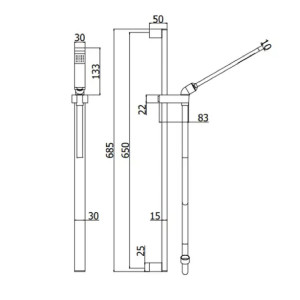 Saliscendi con porta sapone Level cromo - Paffoni 2