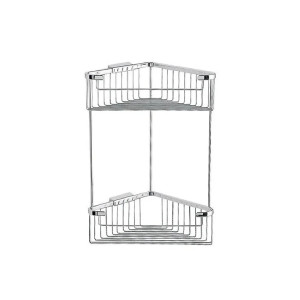 Cestino portaoggetti doppio angolare Hotellerie h39 cm cromo - Inda