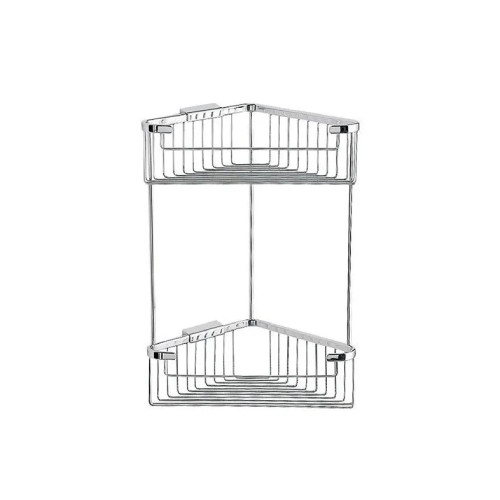 Cestino portaoggetti doppio angolare Hotellerie h39 cm cromo - Inda