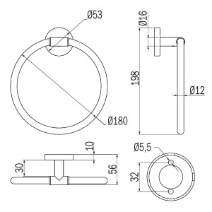 Porta salviette ad anello Gealuna cromo - Inda 2