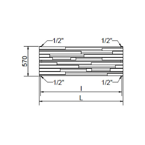 Radiatore orizzontale Stradivari h1600x570 mm inox satinato – Cordivar