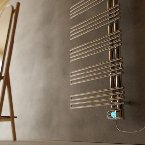 Radiatore verticale elettrico Kelly18 h1420x500 mm collettore dx inox 2