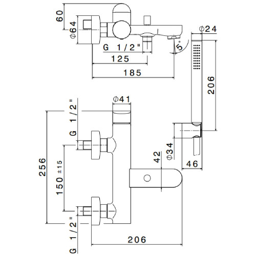 Gruppo Miscelatore per Vasca Esterno Linfa II Cromo - Newform | Meglio