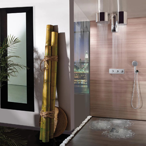 Soffione doccia monogetto Dinamic h30 mm cromo lucido - Bossini