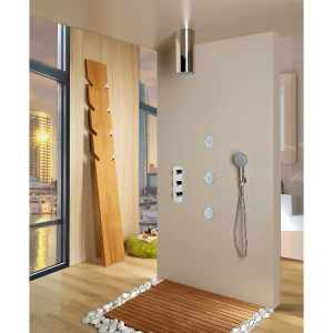 Soffione doccia monogetto Dinamic h30 mm cromo lucido - Bossini 2