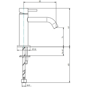 Miscelatore monoforo per lavabo senza scarico Like cromo - Bellosta 2