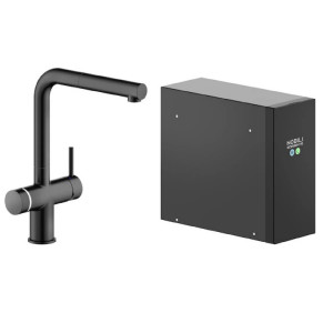 Miscelatore lavello elettronico Sorgente Frizza nero opaco - Nobili