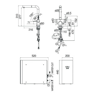 Miscelatore lavello elettronico Sorgente Frizza nero opaco - Nobili 2