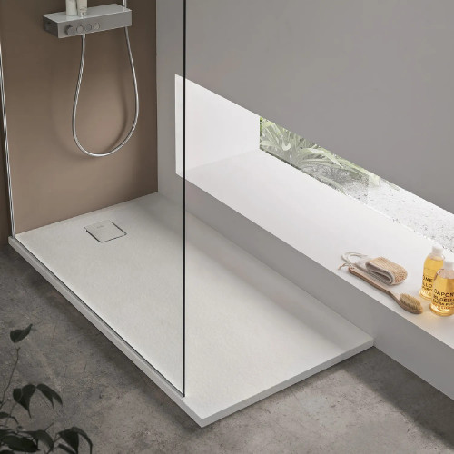 Piatto doccia 90x80 cm Forma Mose bianco opaco - Hafro
