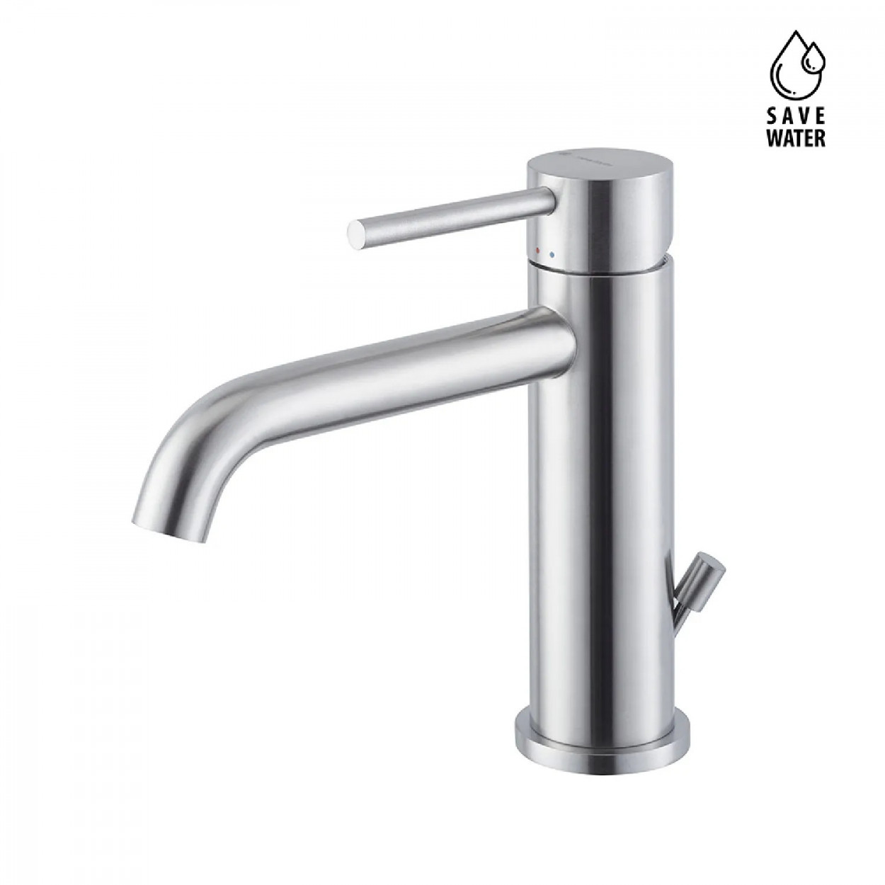 Miscelatore monocomando per lavabo con scarico X-Steel 316 acciaio ino