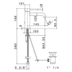 Miscelatore monocomando lavabo X-Steel 316 acciaio inox - Newform 2