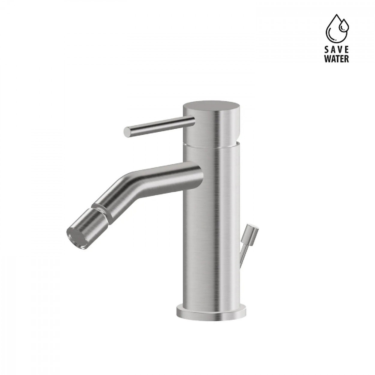 Miscelatore monocomando per bidet con scarico X-Steel 316 acciaio inox