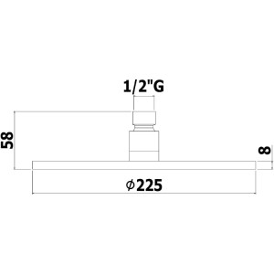 Soffione tondo Ø22.5 cm Master cromo - Paffoni 2