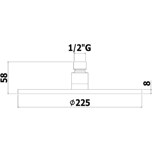 Soffione tondo Ø22.5 cm Master cromo - Paffoni
