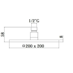 Soffione quadro 20x20 cm Syncro cromo - Paffoni 2