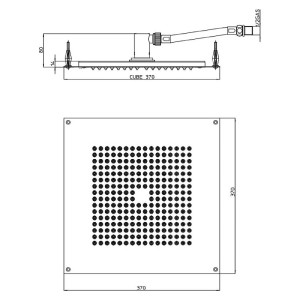 Soffione doccia da incasso 37x37 cm Dream cromo - Bossini 2
