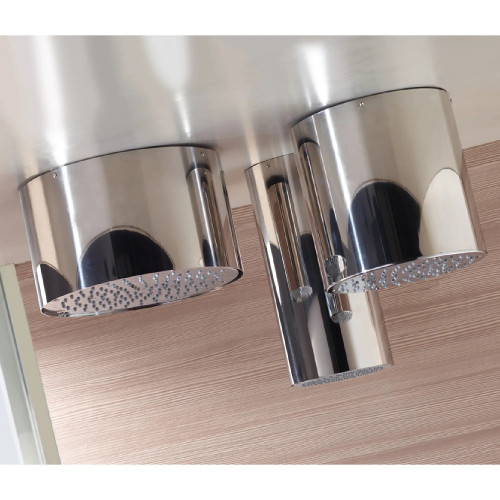 Soffione doccia a soffitto Ø25 cm Oki acciaio inox - Bossini