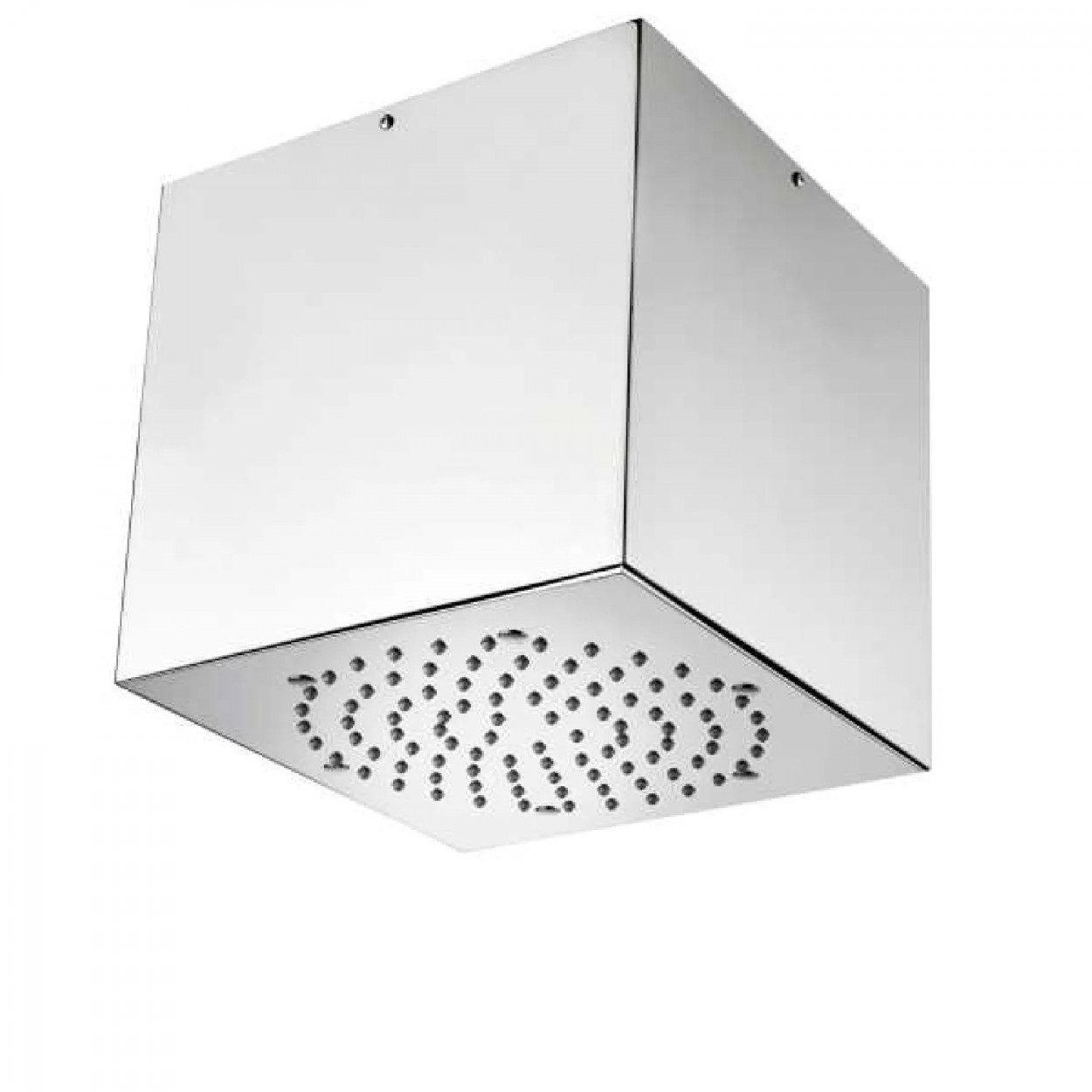 Soffione doccia a soffitto 20x20 cm Cube-Inox cromo - Bossini