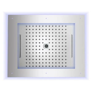 Soffione doccia 4 getti con cornice a led rgb 60x50 cm Frame/4 cromo -
