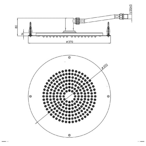 Soffione doccia a controsoffitto Ø 37 cm Dream-Oki cromo - Bossini