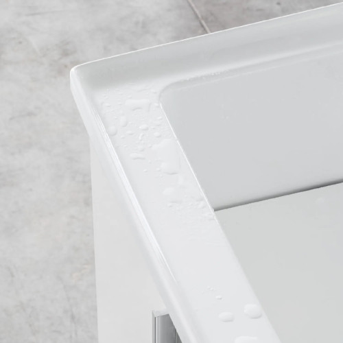 Mobile con lavatoio in ceramica Lido 61x51 melaminico bianco - Geromin