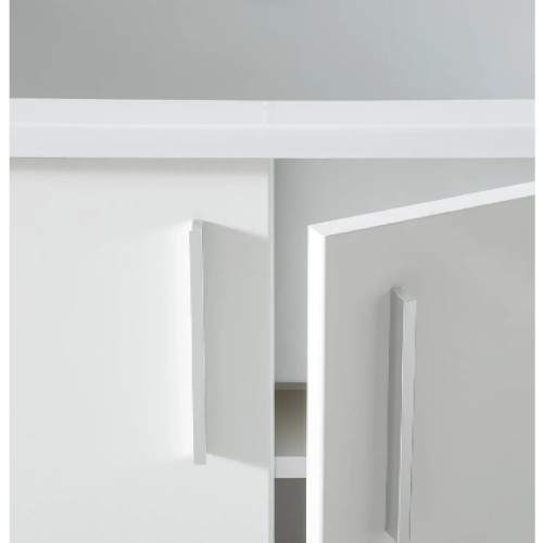 Mobile con lavatoio in ceramica Lido 61x51 melaminico bianco - Geromin