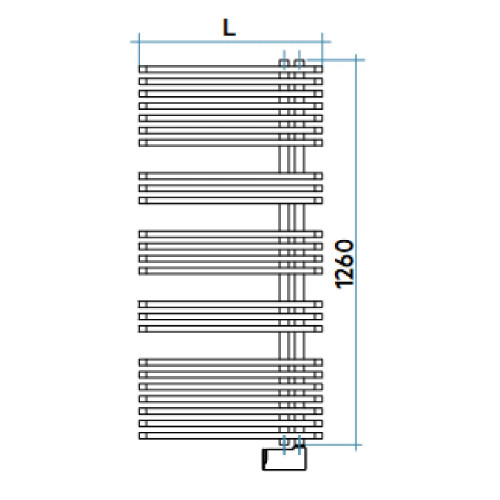Scaldasalviette verticale elettrico Jazz_S h1260x500 mm bianco - Irsap