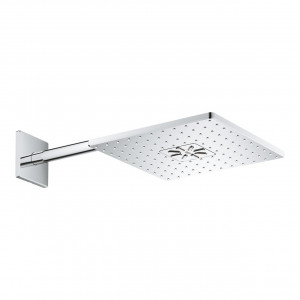 Soffione doccia a parete Rainshower Smartactive 310 Cube cromo 2 getti