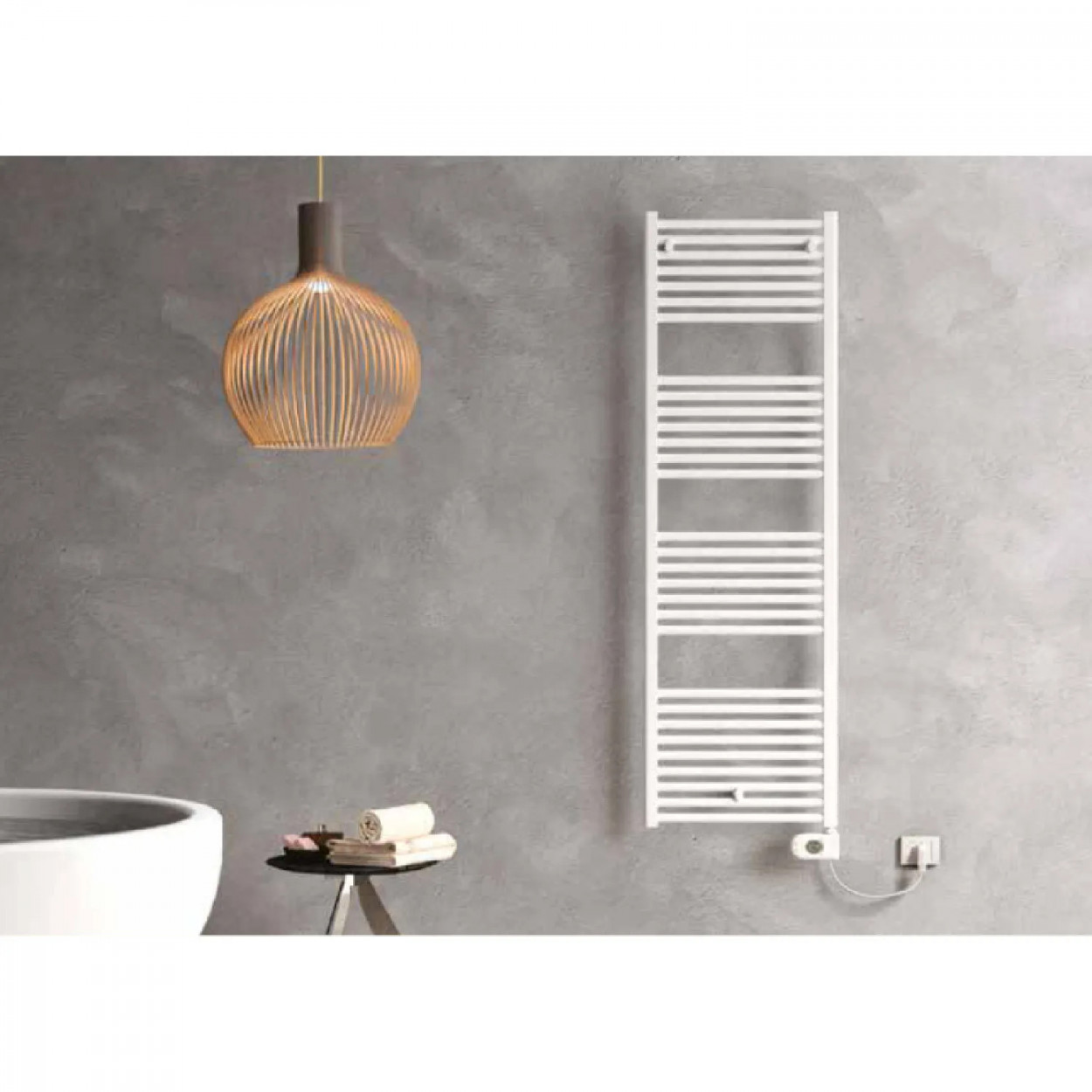 Scaldasalviette verticale elettrico Lisa 22 h1385x500 mm bianco - Cord