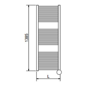 Scaldasalviette verticale elettrico Lisa 22 h1385x500 mm bianco - Cord 2