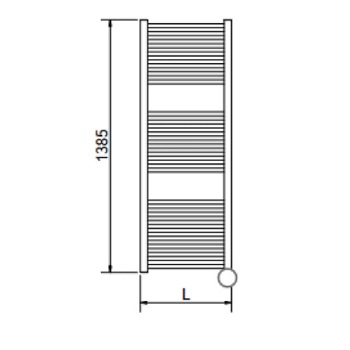 Scaldasalviette verticale elettrico Lisa 22 h1385x400 mm bianco - Cord