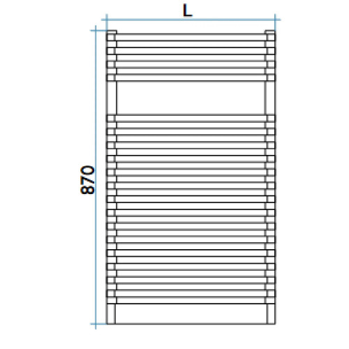 Radiatore verticale elettrico Net h870x500 mm bianco - Irsap
