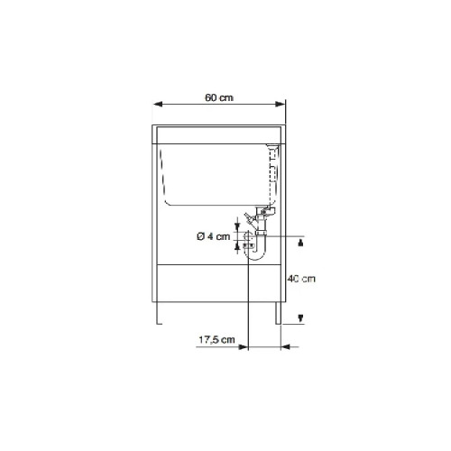 Mobile con lavatoio Prima 60x50 cm melaminico bianco opaco - Geromin