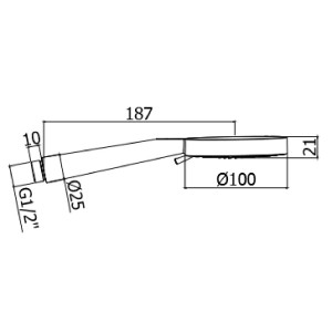 Doccetta 3 getti Luna cromo - Paffoni 2