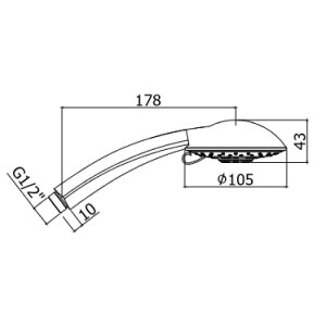 Doccetta 4 getti Prince cromo - Paffoni 2