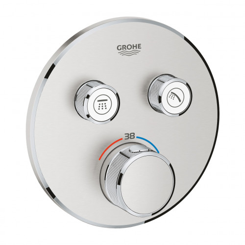 Miscelatore termostatico a 2 vie Grohtherm Smartcontrol satinato Super